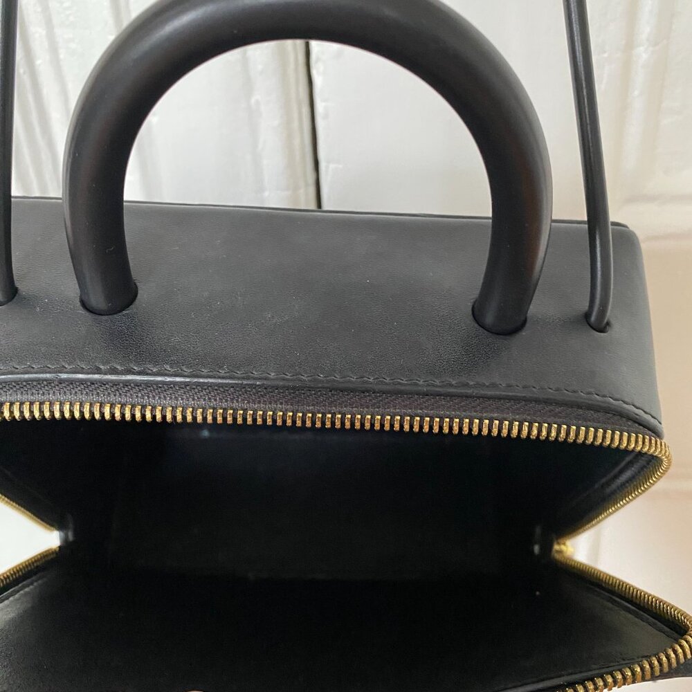 Building Block Box Black Leather Bag - Picture 4 of 6